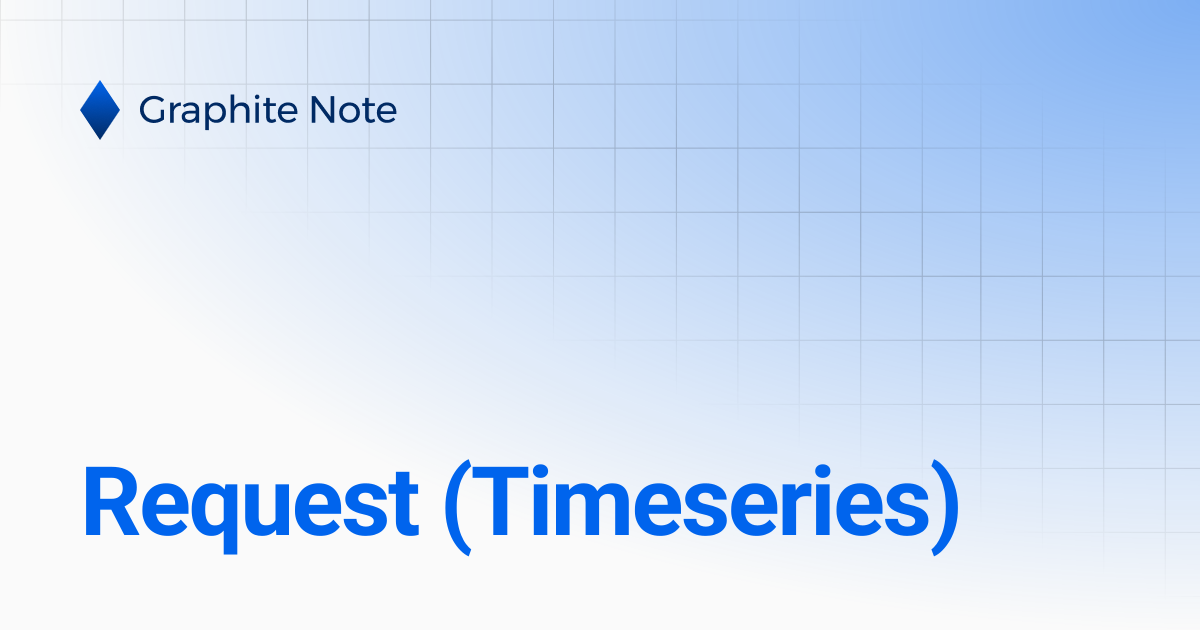 Request (Timeseries) | Graphite Note Documentation