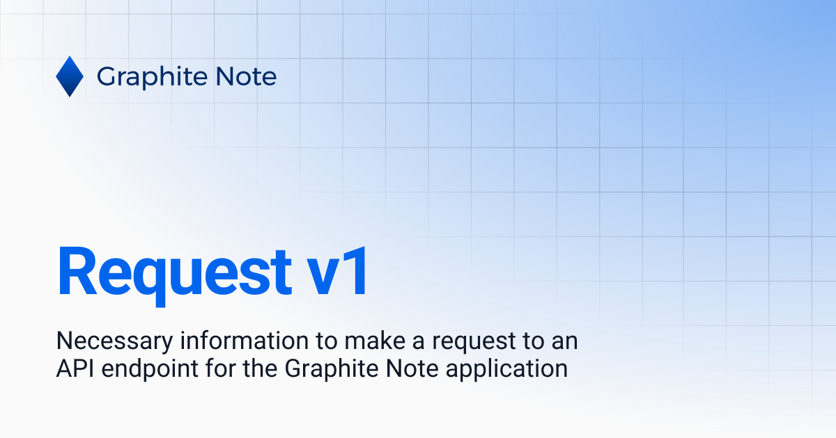 Request v1 | Graphite Note Documentation